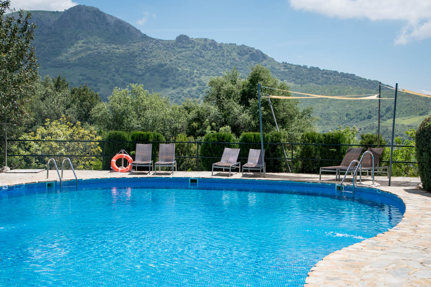 The pool area is about 160 m2!